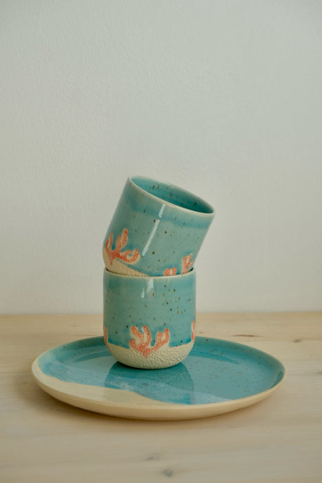 Coral espresso cup